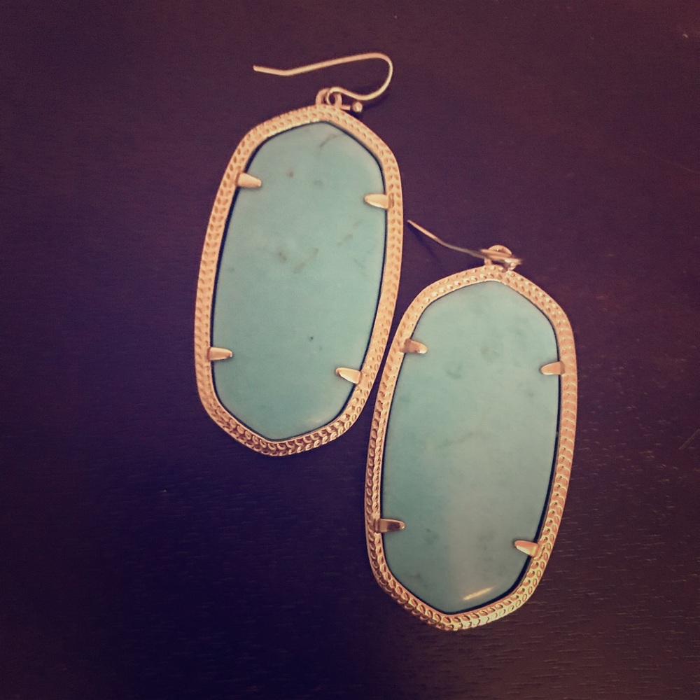 Kendra Scott turquoise and gold earrings